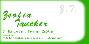 zsofia taucher business card